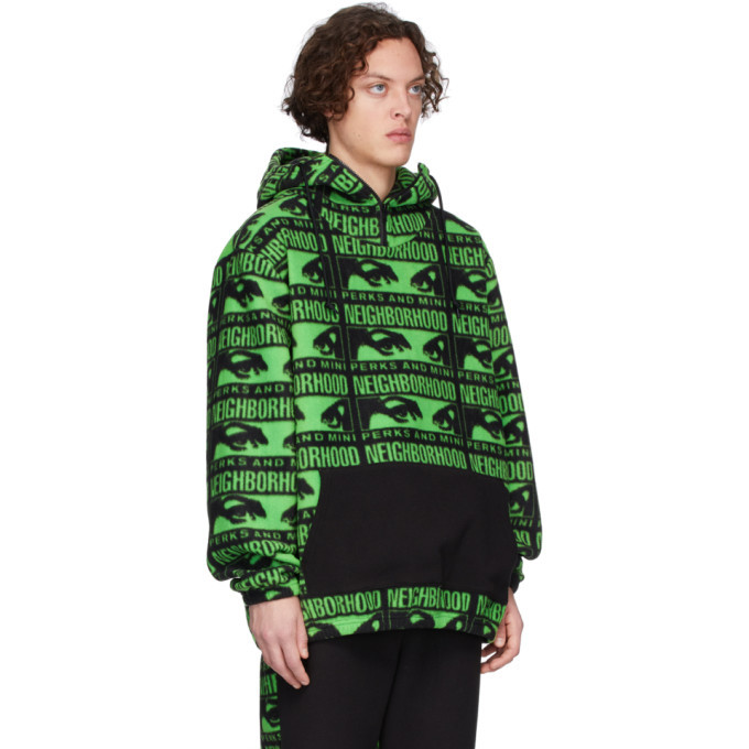 Perks and Mini Black and Green Neighborhood Edition Hoodie