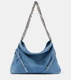 Givenchy Voyou Chain Medium denim shoulder bag