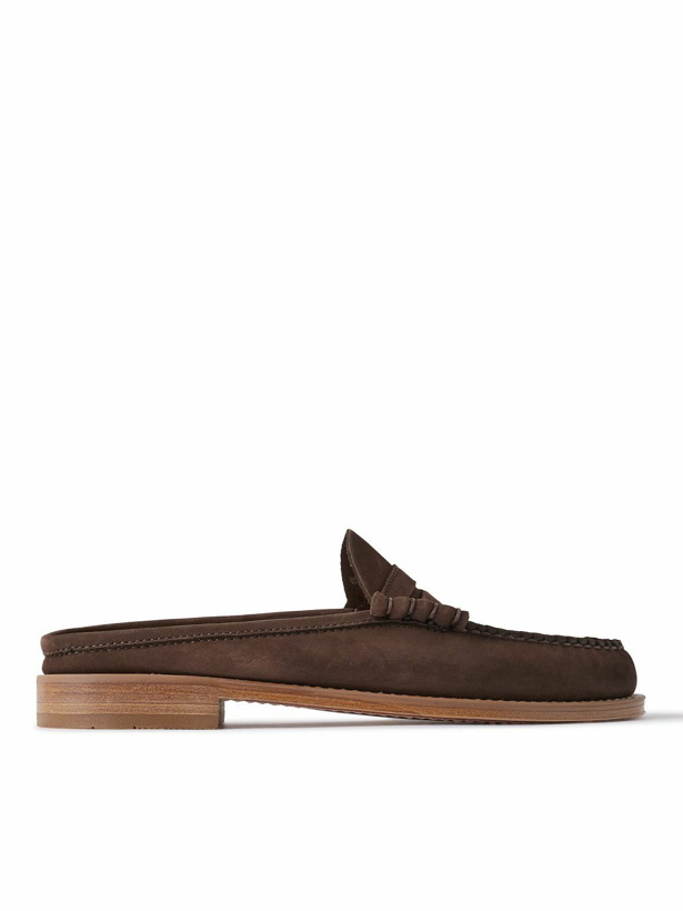 Photo: G.H. Bass & Co. - Weejuns Heritage Suede Backless Penny Loafers - Brown