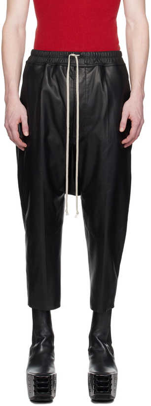 Photo: Rick Owens Black Cropped Leather Pants