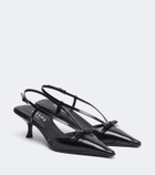 Prada Bow-detail leather slingback pumps