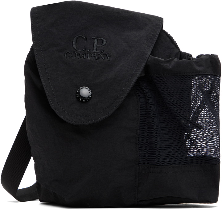 Photo: C.P. Company Black Plain Paper Touch Mini Bag