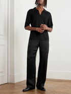 SAINT LAURENT - Wool Polo Shirt - Black