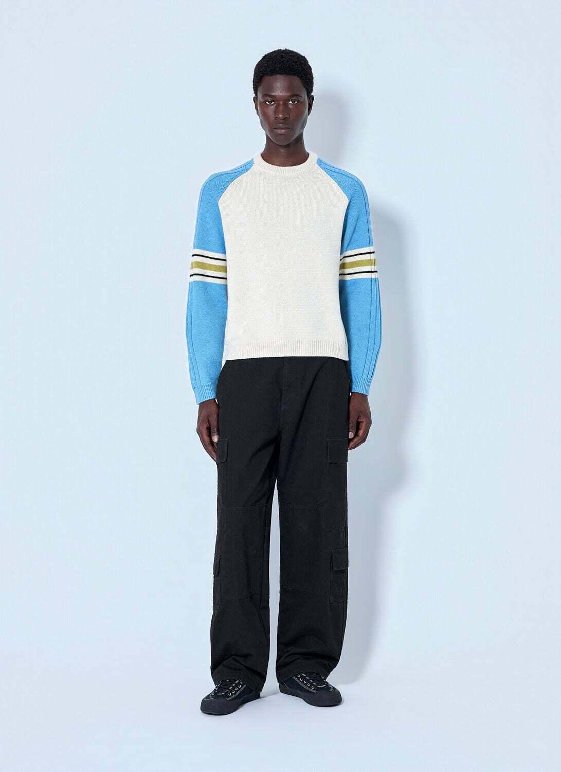 Stüssy Stripe Raglan Crewneck Sweatshirt