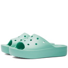 Crocs Classic Platform Slide in Jade Stone