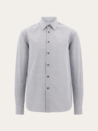 Ferragamo Mens Micro-patterned shirt in White
