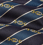 Gucci - 7cm Logo Silk-Jacquard Tie - Blue