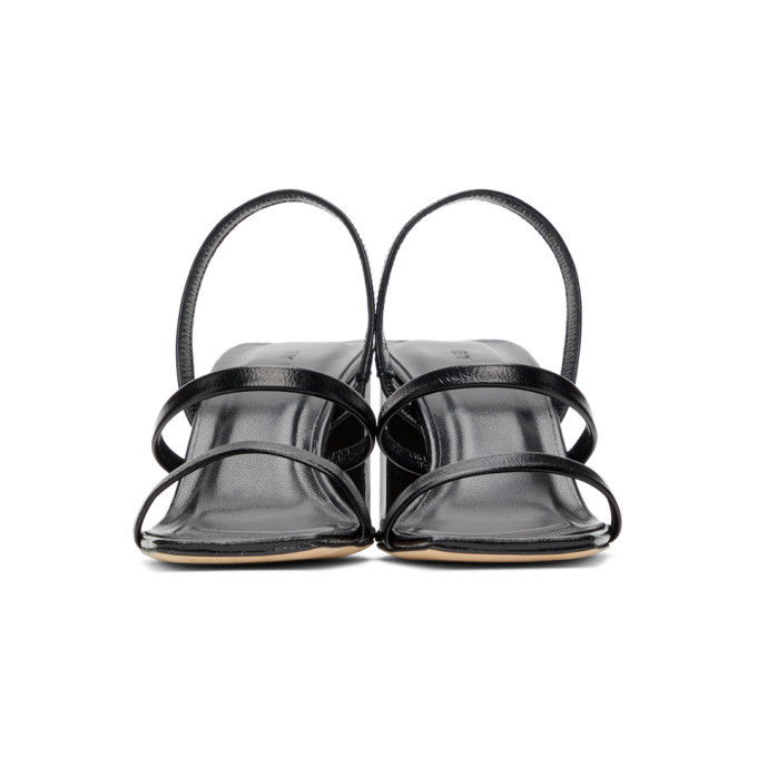 BY FAR Black Liu Heeled Sandals