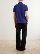 Acne Studios - Logo-Embroidered Cotton-Piqué Polo Shirt - Blue
