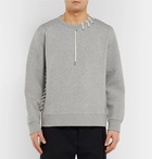 Craig Green - Lace-Detailed Mélange Bonded-Jersey Sweatshirt - Men - Gray