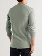 TOM FORD - Stretch-Cotton Jersey Henley Pyjama T-Shirt - Green