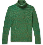 Gucci - Slim-Fit Metallic Mélange Cotton-Blend Rollneck Sweater - Green