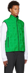Bottega Veneta Green Shirring vest