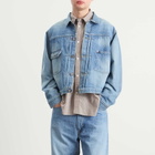 Unlikely Dry Goods Men's Time Travel Trucker Jacket in Vintage Indigo 1977 Wash