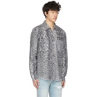 Amiri Grey Flannel Leopard Shirt
