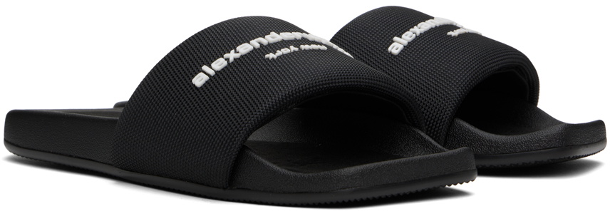Alexander Wang Black AW Pool Slides