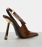 Saint Laurent Lee patent leather slingback pumps