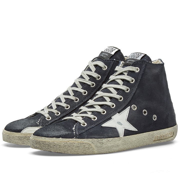 Photo: Golden Goose Deluxe Brand Frenchie Suede High Sneaker