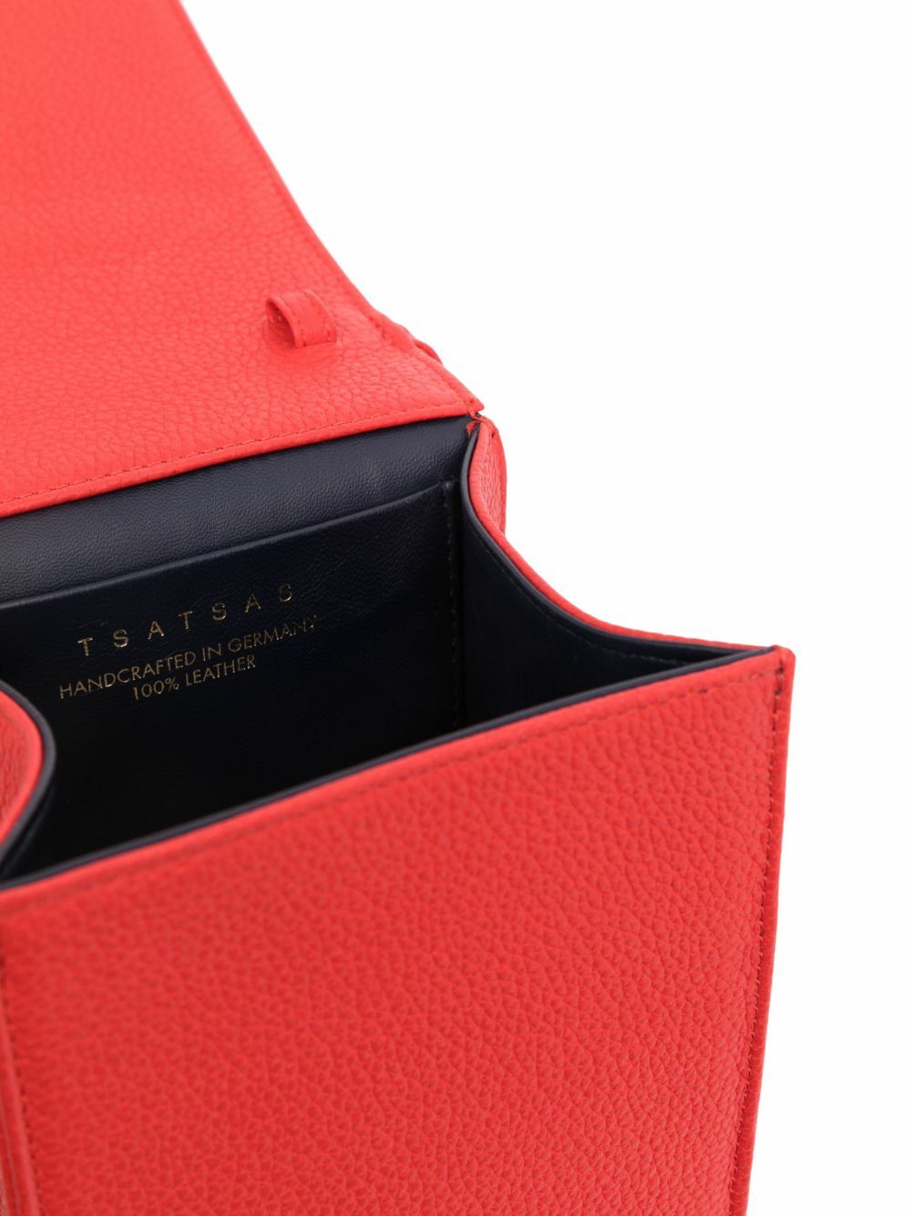 Tsatsas Red Malva Leather Tote Bag