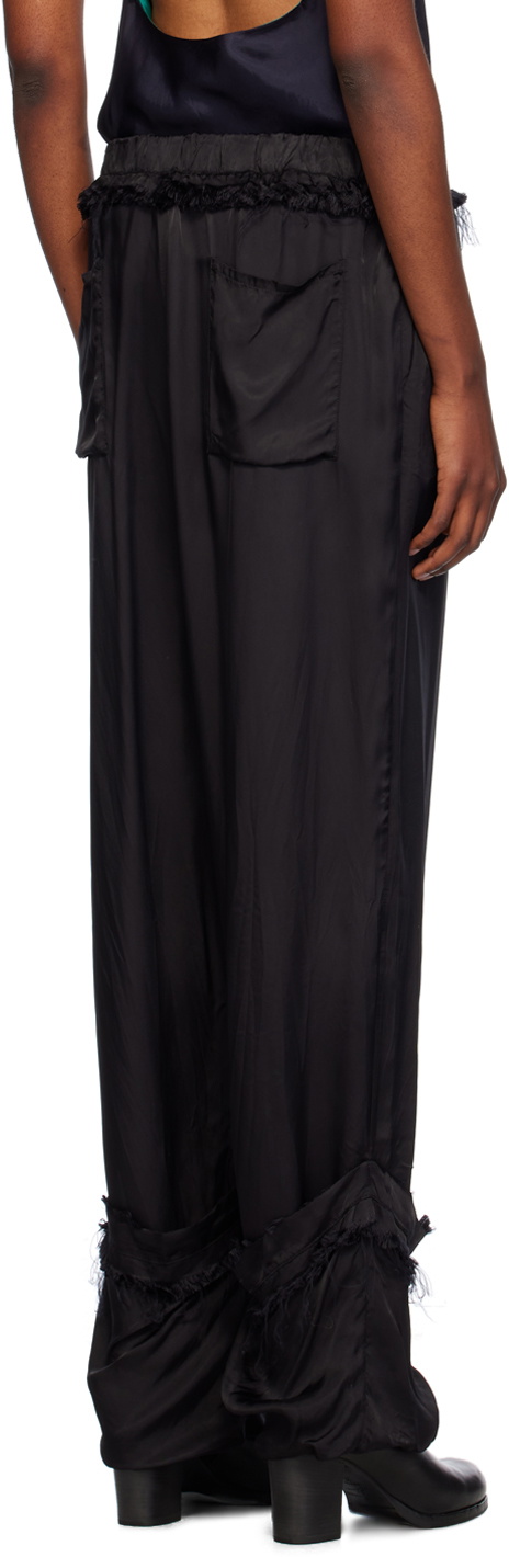 Edward Cuming Black Fraying Cuff Trousers