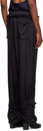 Edward Cuming Black Fraying Cuff Trousers