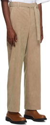 Solid Homme Tan Belted Trousers