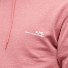 A.P.C. Men's Item Logo Hoody in Raspberry