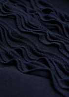 Emporio Armani Ruffled Crepe Jacket Navy