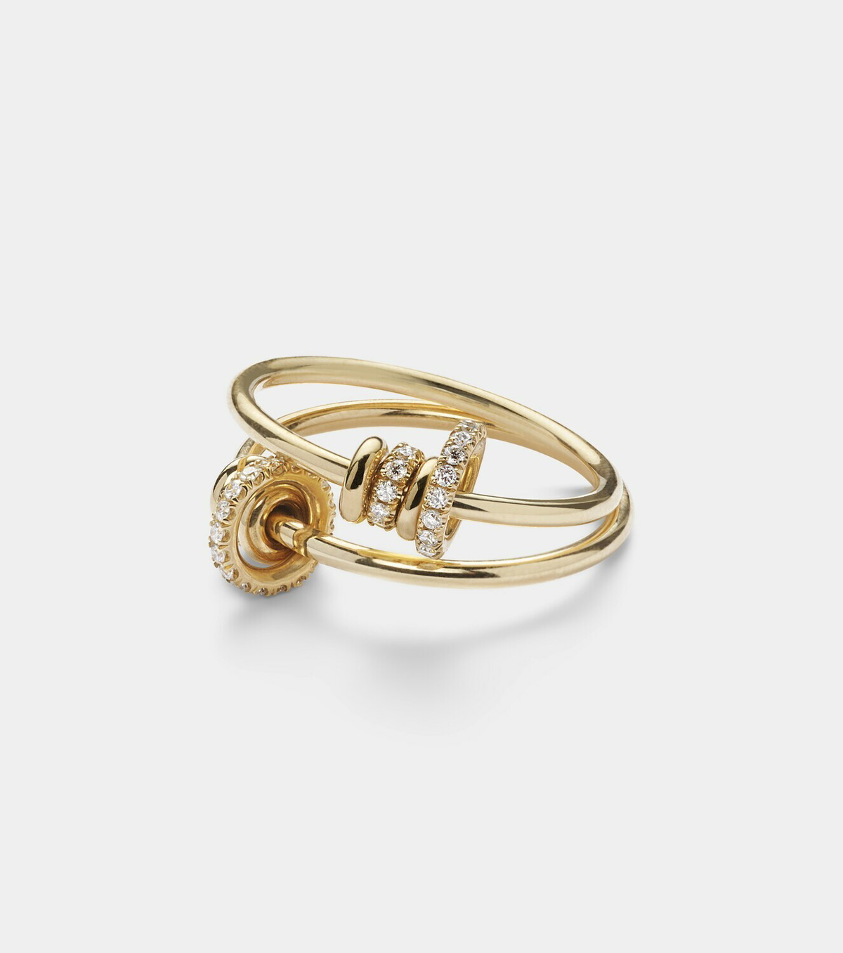 Spinelli Kilcollin Asha 18kt gold hoop earrings with diamonds