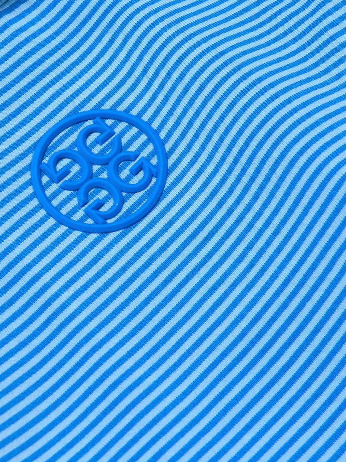 G/FORE - Feeder Striped Tech-Piqué Golf Polo Shirt - Blue