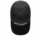 Palm Angels Men's Logo Cap in Black/Silver