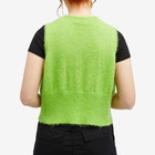 Beams Boy Women's G. Button Vest in Lime.Grn 