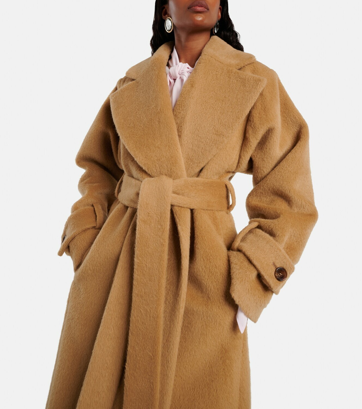 Nina Ricci Belted alpaca and wool wrap coat