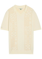 Malbon Habana Patterned Cotton-blend Polo Shirt Cream