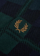 Fred Perry Tartan Cotton Shirt Navy