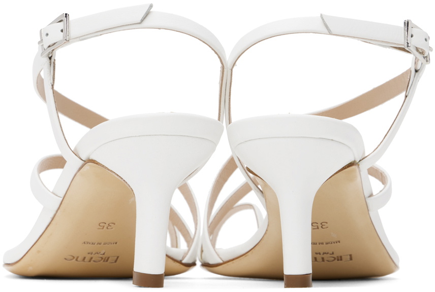 Elleme White Twist Strappy Sandals