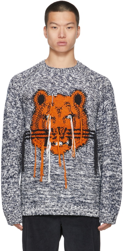 Photo: Kenzo Black & White Intarsia Tiger Sweater