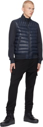 MACKAGE Navy Collin-R Mixed Media Down Jacket