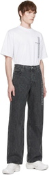 Alexander Wang Gray Flasher Graphic Jeans