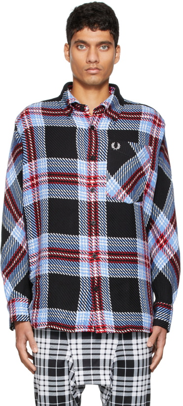 Photo: Charles Jeffrey Loverboy Black & Blue Fred Perry Edition Tartan Over Shirt