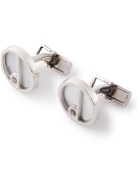 Dunhill - Logo-Detailed Silver-Tone Mother-of-Pearl Cufflinks