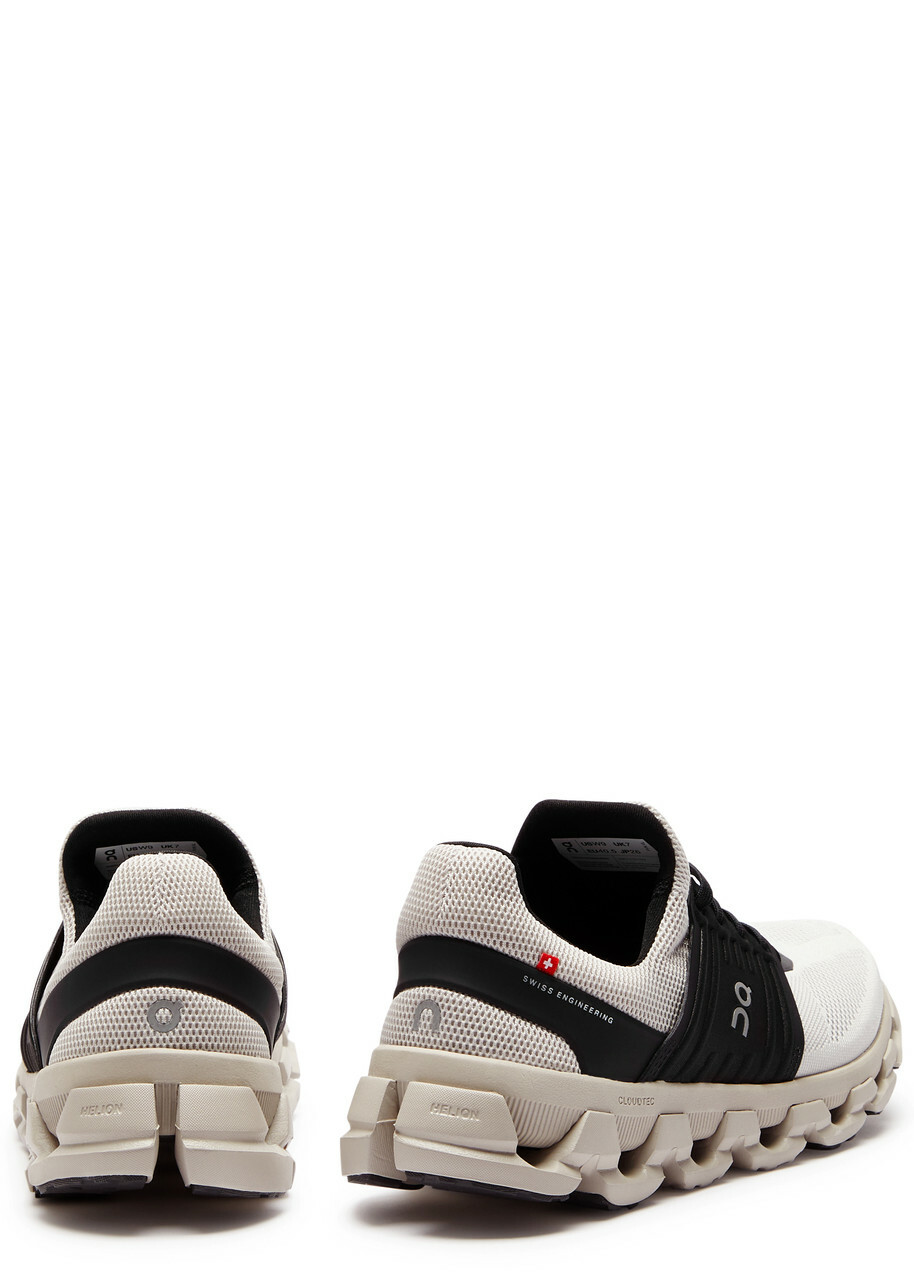 ON Cloudswift 3 Panelled Mesh Sneakers White And Black