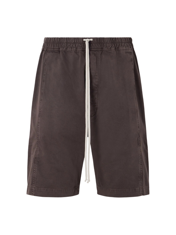 Photo: DRKSHDW by Rick Owens - Pusher Straight-Leg Cotton-Twill Shorts - Brown