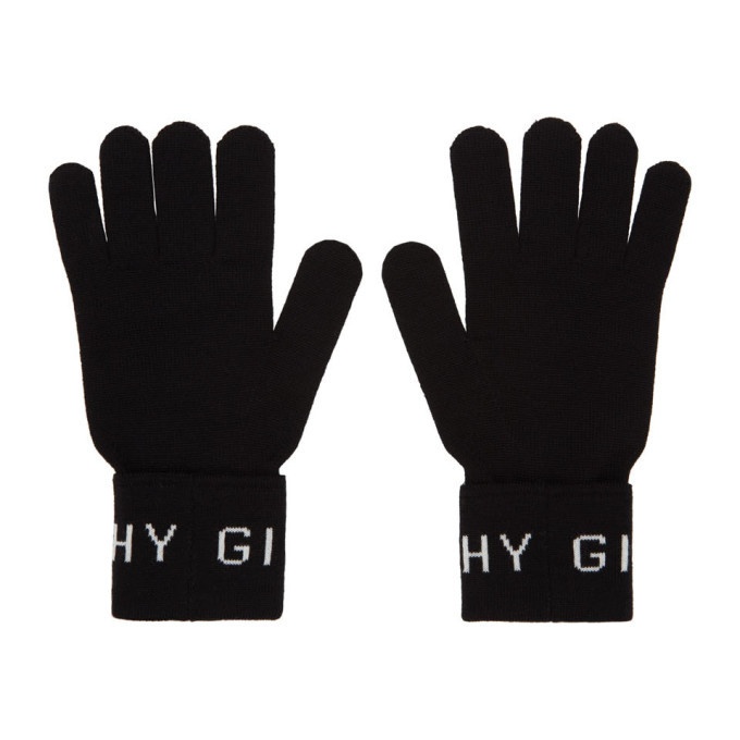 Photo: Givenchy Black and White Wool Gloves