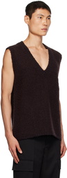 Róhe Brown V-Neck Vest