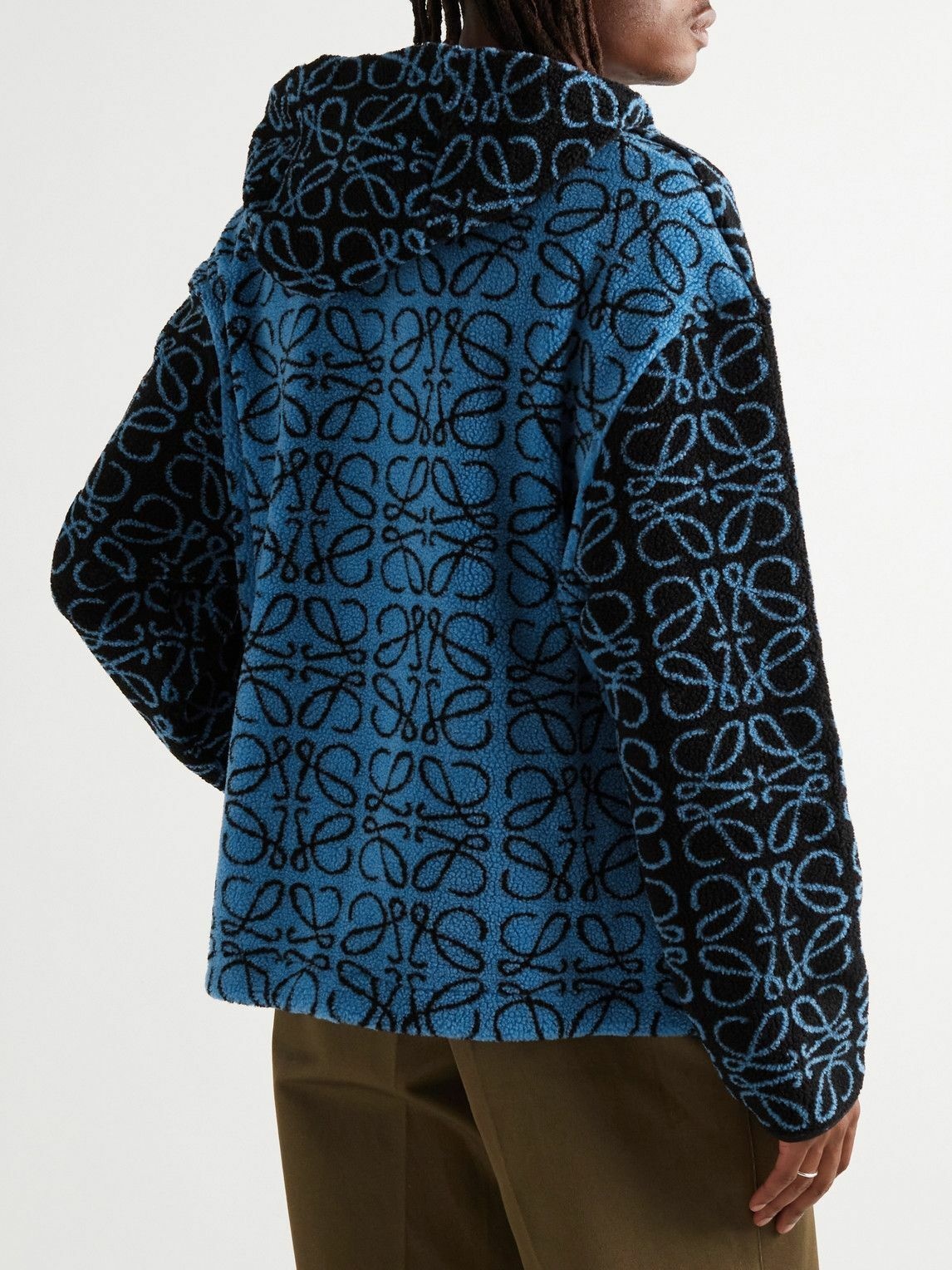 Loewe Men's Anagram Jacquard Fleece Jacket