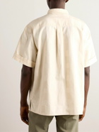 A Kind Of Guise - Elio Checked Cotton and Silk-Blend Twill Shirt - Neutrals