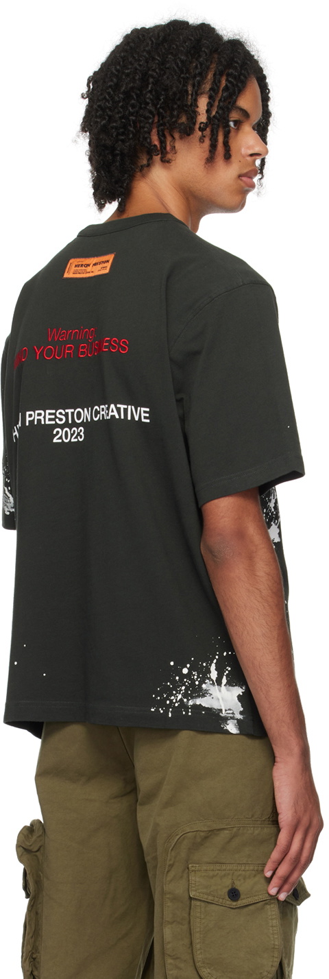 【関税込み】Heron Preston ブラック H.P.C. Security Tシャツ Heron Preston Black 'H.P.C. Security' T-Shirt Heron Preston