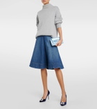 Manolo Blahnik Gothisi embellished satin clutch