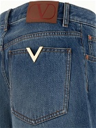 Valentino V Logo Straight Leg Jeans